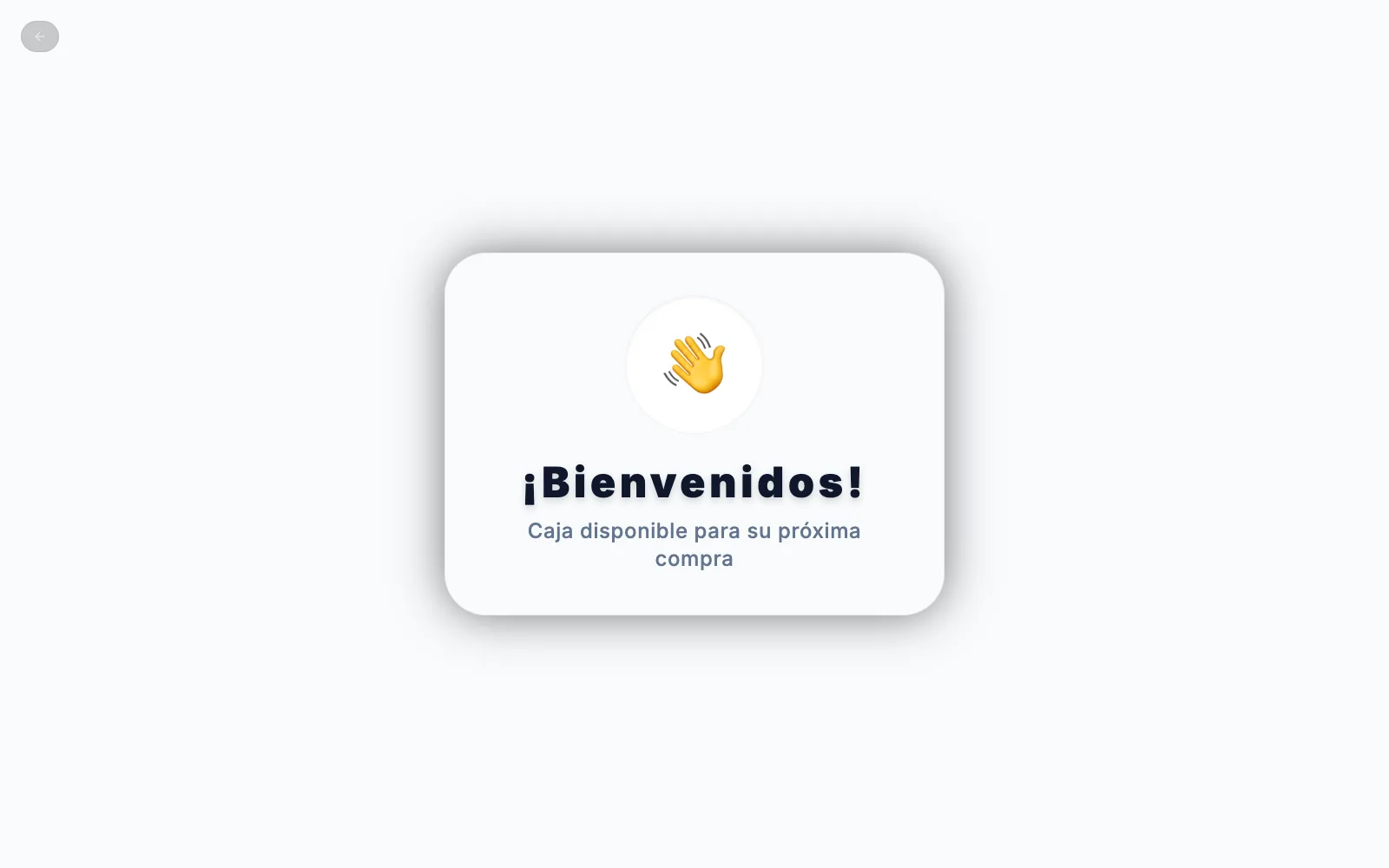 La pantalla que ve el cliente, con el detalle de la orden y el total a pagar.